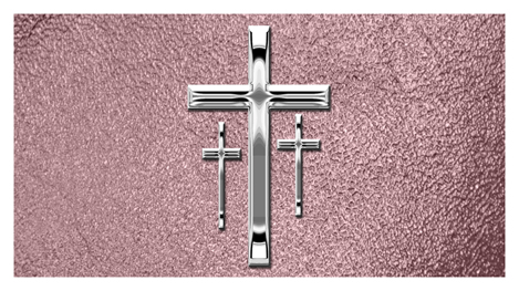 142 DA25-517-SL-SH-OR Silver 3 Crosses Shimmer Orchid